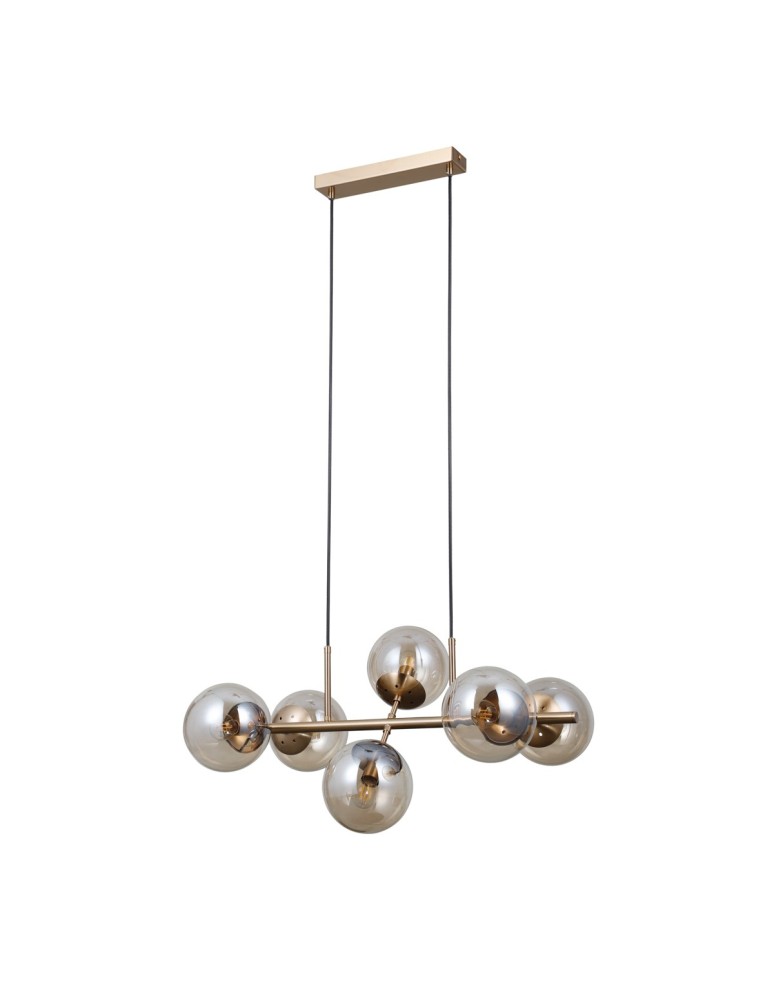 Pendant lamps spheres - ITALUX Molite Pendant 6xE14 5W Gold PND-1098-6-HB - product kolory-swiatla.pl 3