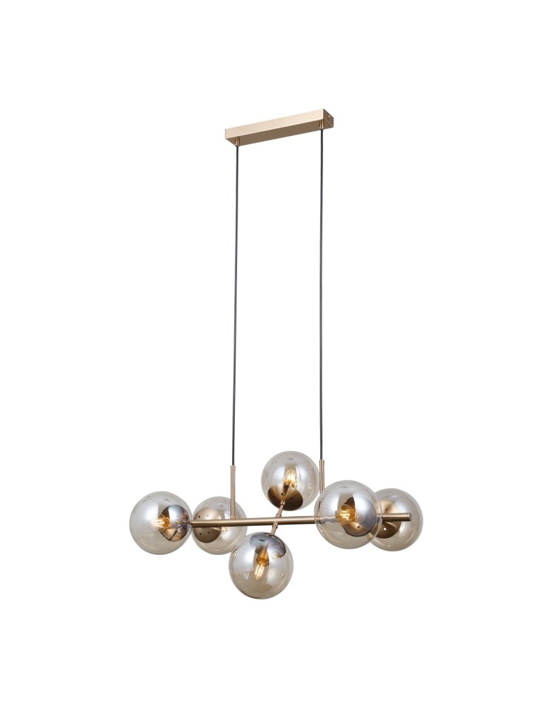 Pendant lamps spheres - ITALUX Molite Pendant 6xE14 5W Gold PND-1098-6-HB - product kolory-swiatla.pl 1