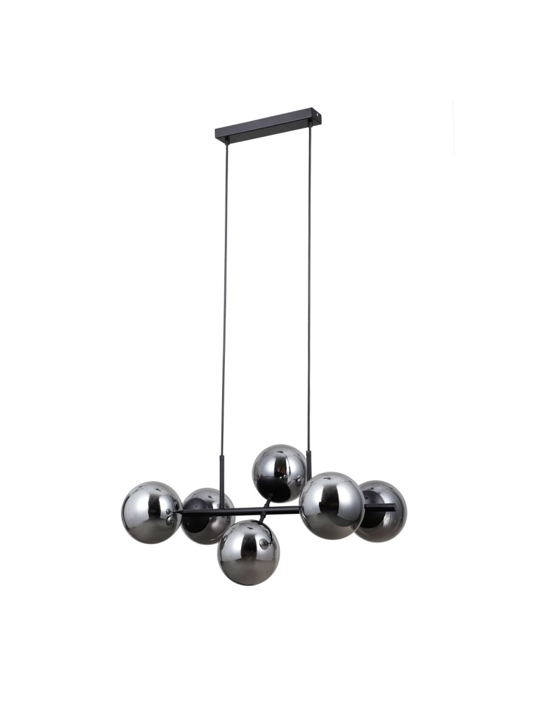 Pendant lamps spheres - ITALUX Molite Pendant 6xE14 5W Matte Black PND-1098-6-BK - product kolory-swiatla.pl 3