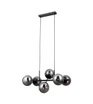 Pendant lamps spheres - ITALUX Molite Pendant 6xE14 5W Matte Black PND-1098-6-BK - product 1
