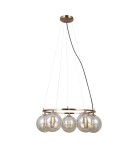 Pendant lamps spheres - ITALUX Molite Pendant 5xG9 5W Gold PND-1098-5R-HB - product 1