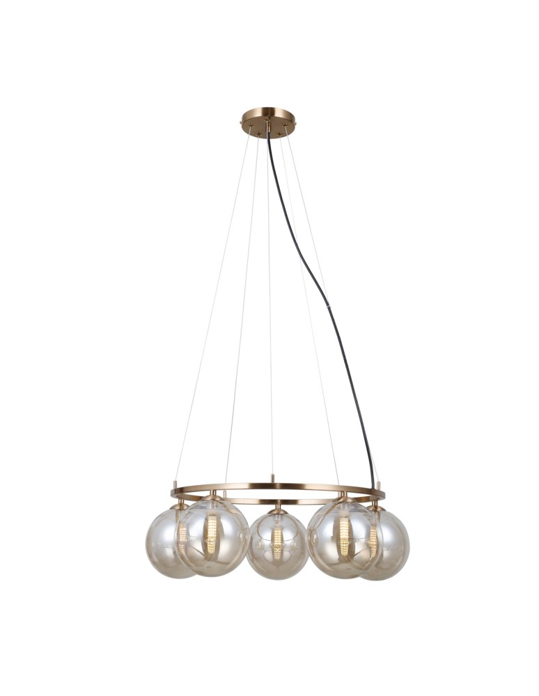 Pendant lamps spheres - ITALUX Molite Pendant 5xG9 5W Gold PND-1098-5R-HB - product kolory-swiatla.pl 1