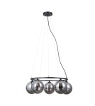 Pendant lamps spheres - ITALUX Molite Pendant 5xG9 5W Matte Black PND-1098-5R-BK - product 1