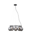 Pendant lamps spheres - ITALUX Molite Pendant 5xG9 5W Matte Black PND-1098-5R-BK - product 2