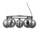 Pendant lamps spheres - ITALUX Molite Pendant 5xG9 5W Matte Black PND-1098-5R-BK - product 3