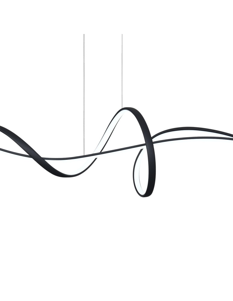 Pendant lamps over the island - ITALUX Mila Pendant 1xLED 40W from 3000K to 6000K Black PND-23523-BK - product kolory-swiatla.pl 2