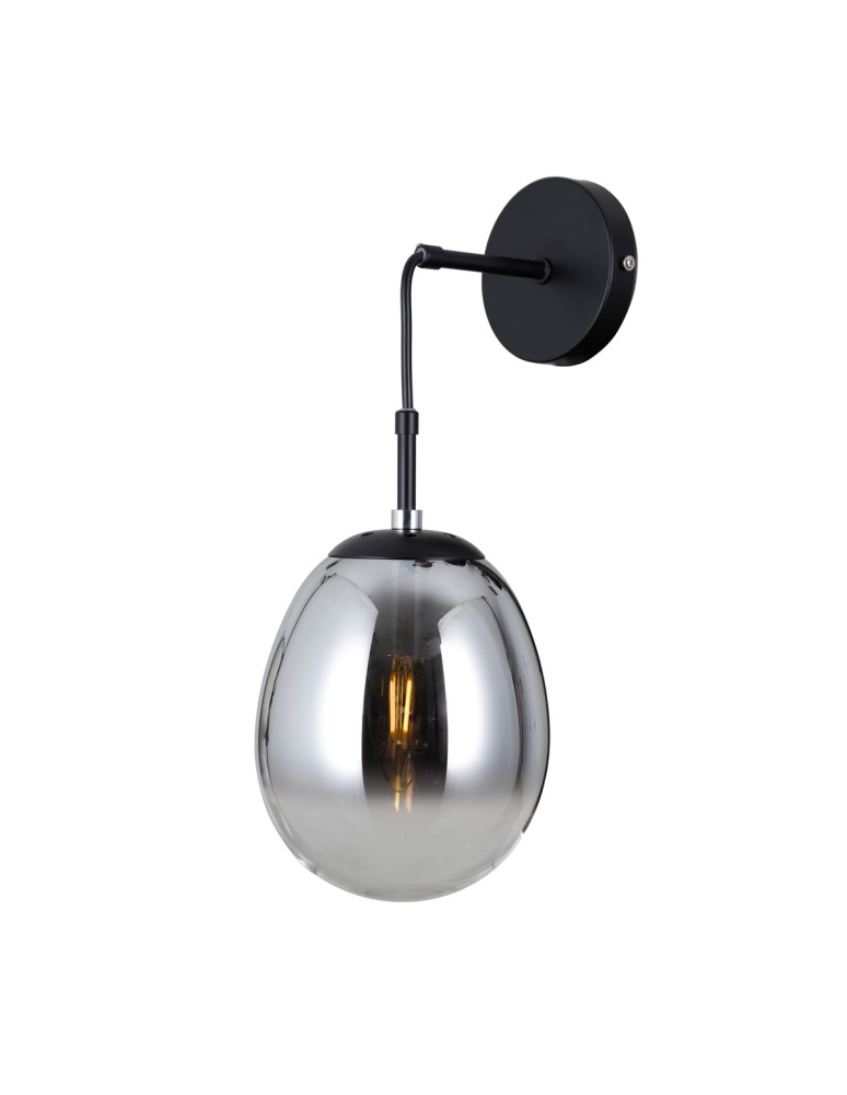 Cantilever wall lamps - ITALUX Meolo Wall Mounted 1xE14 5W Matte Black WL-40825-1-BK - product kolory-swiatla.pl 1