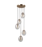 Pendant lamps spheres - ITALUX Meolo Pendant 5xE14 5W Gold PND-40825-5-GD - product 3