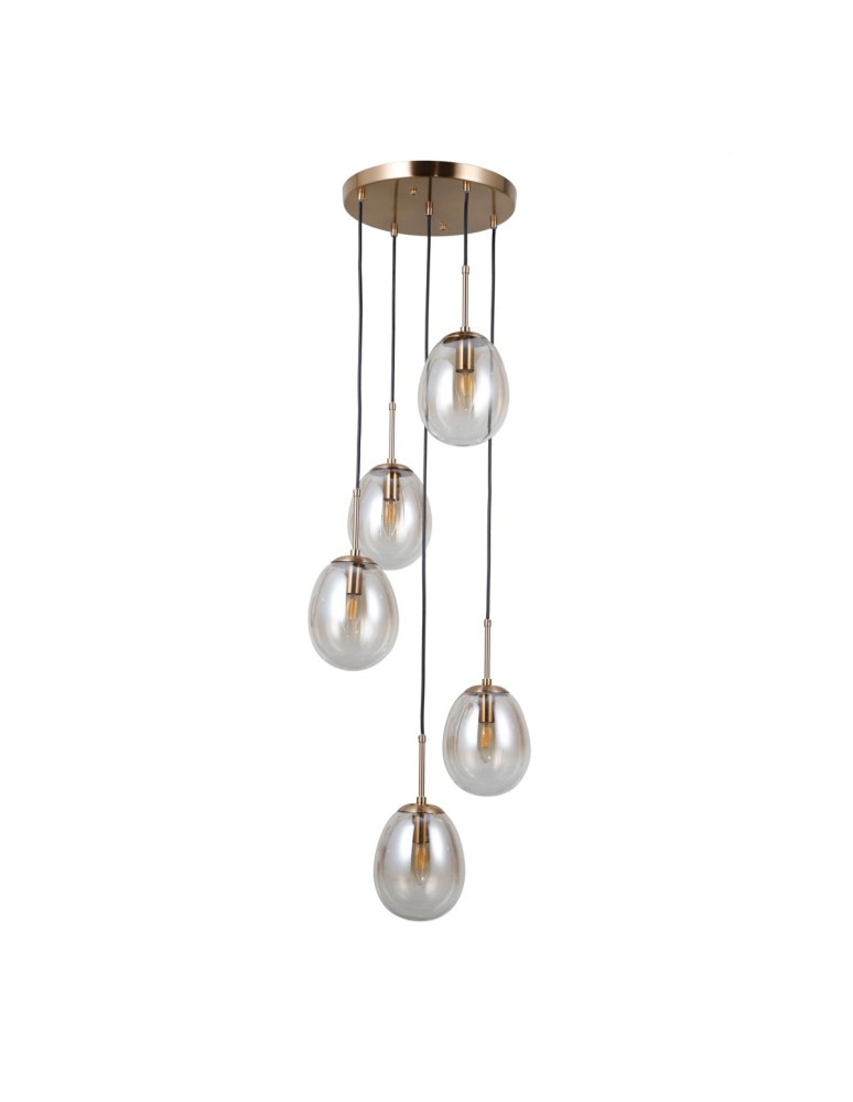 Pendant lamps spheres - ITALUX Meolo Pendant 5xE14 5W Gold PND-40825-5-GD - product kolory-swiatla.pl 3