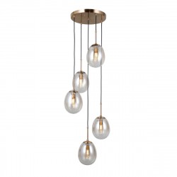 ITALUX Meolo Wisząca 5xE14 5W Złoty PND-40825-5-GD