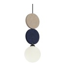 Single pendant lamps - ITALUX Andrea Pendant 1xG9 25W Beige, blue PND-59779C-1S-MLTI - product 2