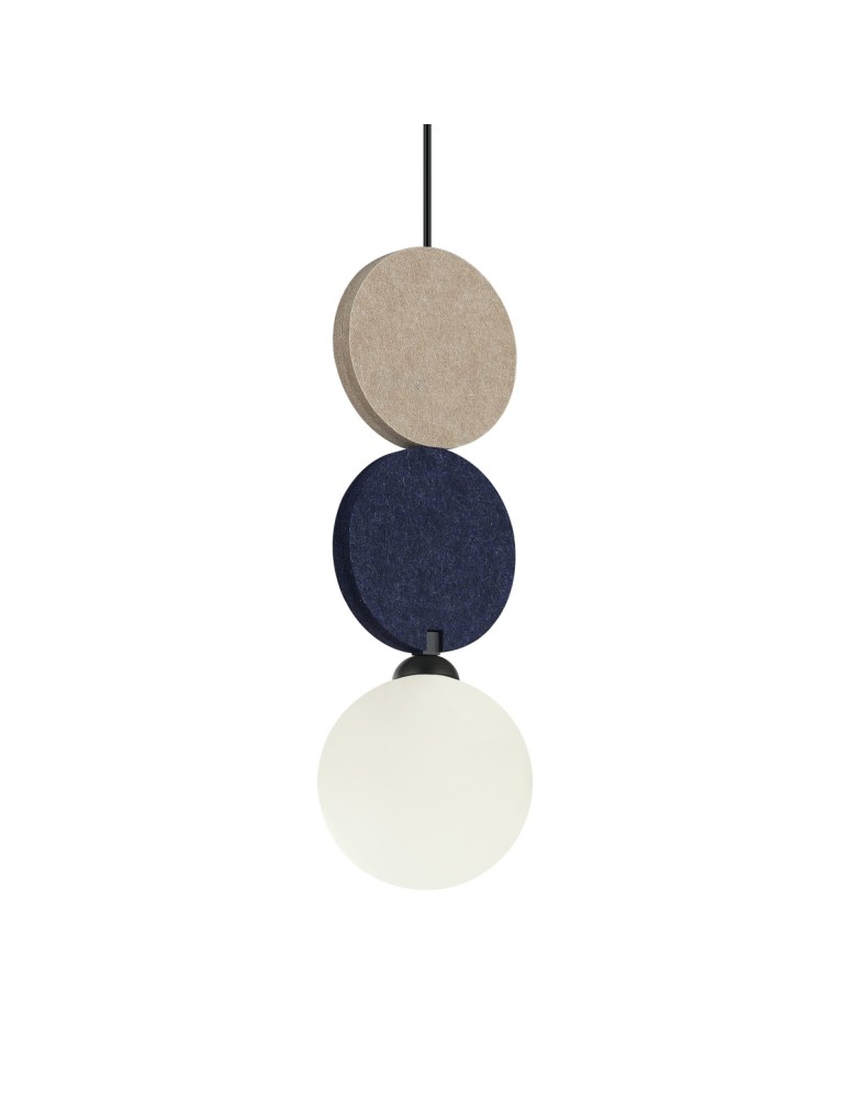 Single pendant lamps - ITALUX Andrea Pendant 1xG9 25W Beige, blue PND-59779C-1S-MLTI - product kolory-swiatla.pl 2
