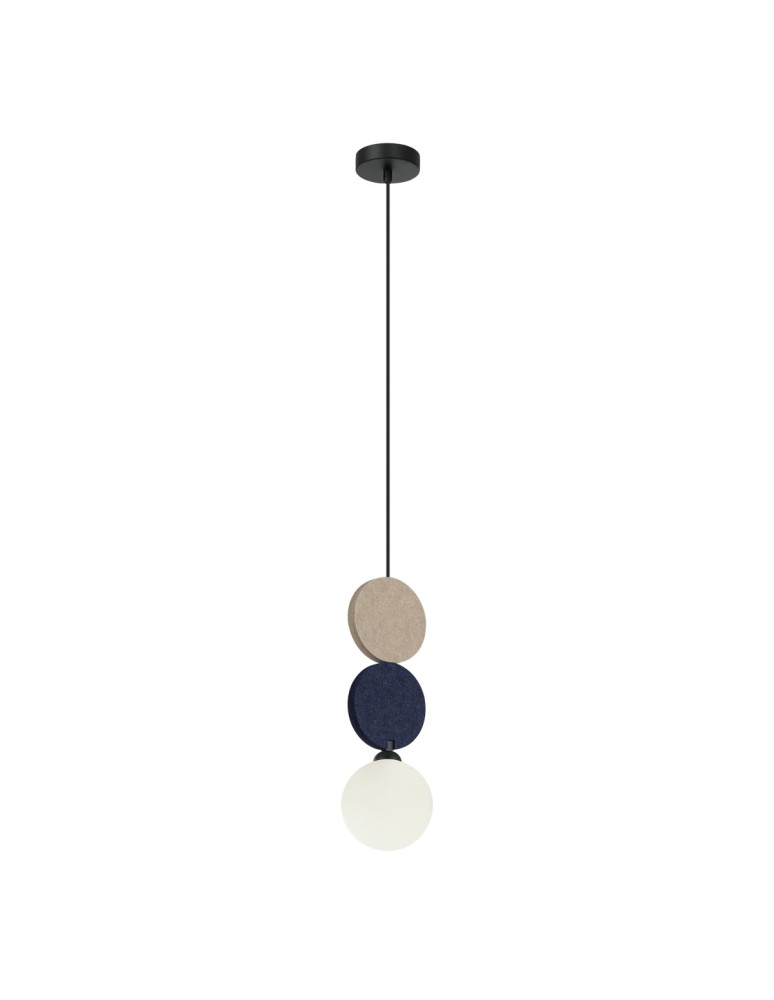 Single pendant lamps - ITALUX Andrea Pendant 1xG9 25W Beige, blue PND-59779C-1S-MLTI - product kolory-swiatla.pl 3