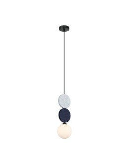 ITALUX Andrea Pendant 1xG9 25W Black, grey, blue PND-59779B-1S-MLTI