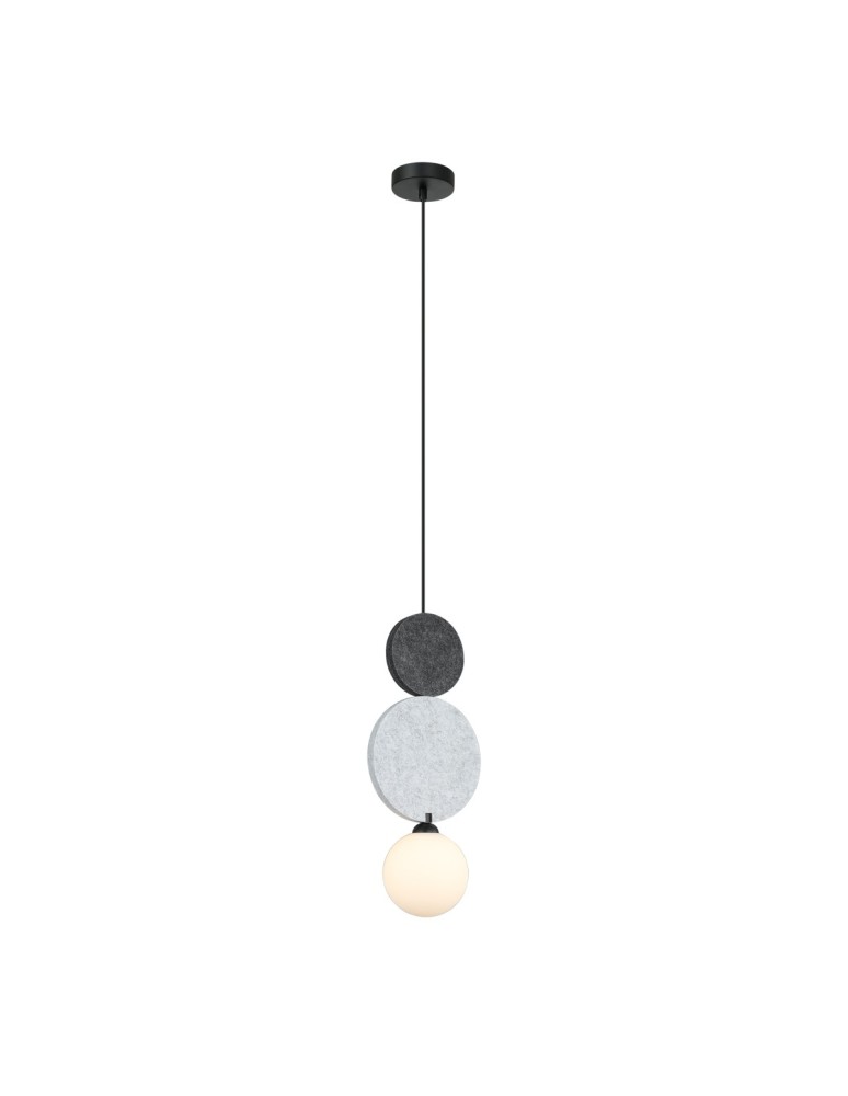 Single pendant lamps - ITALUX Andrea Pendant 1xG9 25W Black, grey, red PND-59779B-1M-MLTI - product kolory-swiatla.pl 1