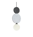 Single pendant lamps - ITALUX Andrea Pendant 1xG9 25W Black, grey, red PND-59779B-1M-MLTI - product 2