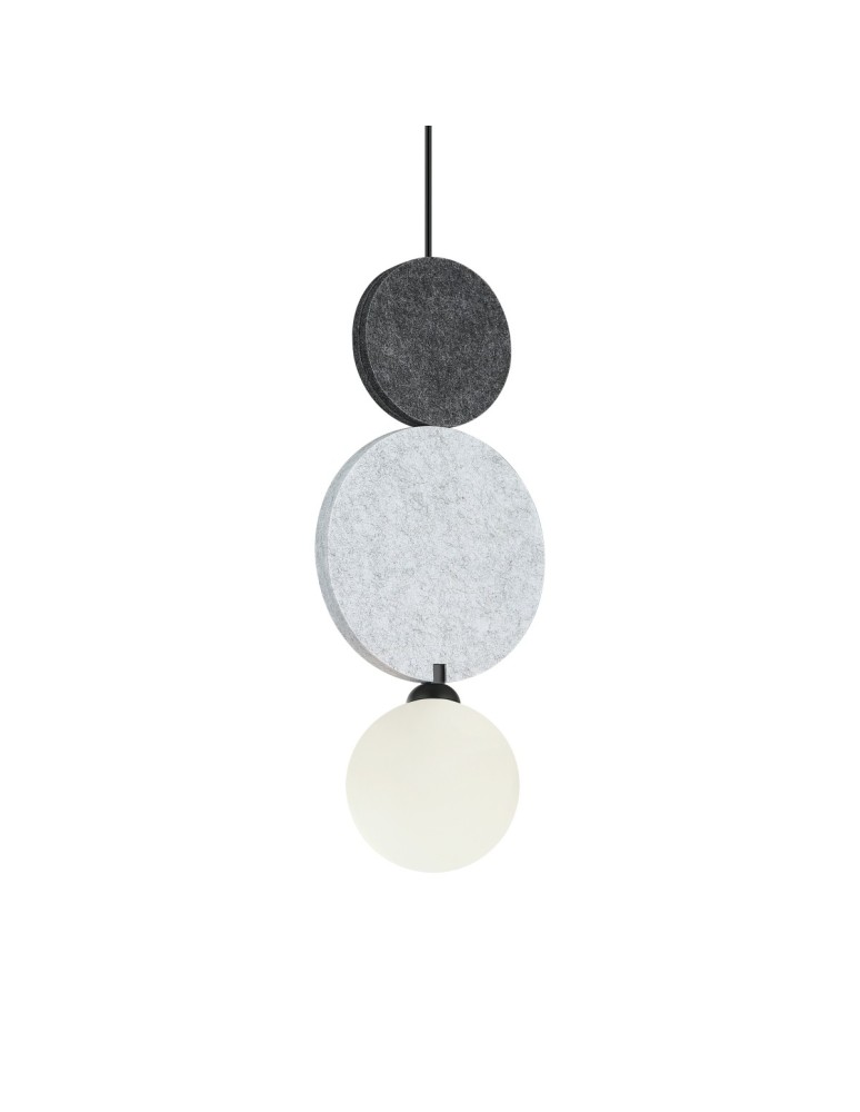 Single pendant lamps - ITALUX Andrea Pendant 1xG9 25W Black, grey, red PND-59779B-1M-MLTI - product kolory-swiatla.pl 2