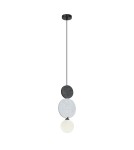 Single pendant lamps - ITALUX Andrea Pendant 1xG9 25W Black, grey, red PND-59779B-1M-MLTI - product 3