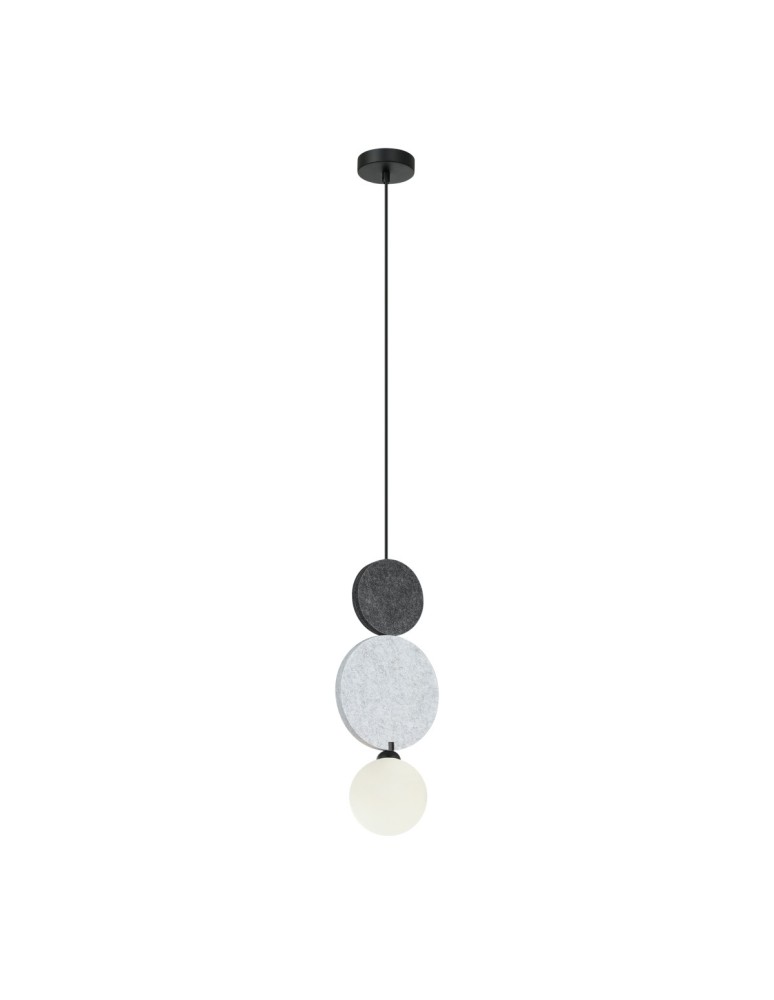 Single pendant lamps - ITALUX Andrea Pendant 1xG9 25W Black, grey, red PND-59779B-1M-MLTI - product kolory-swiatla.pl 3