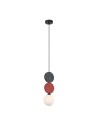 ITALUX Andrea Pendant 1xG9 25W Black, grey, red PND-59779A-1S-MLTI