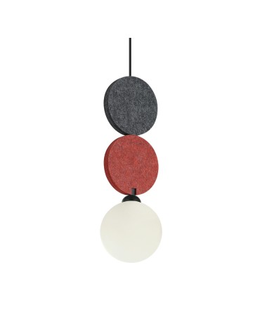 ITALUX Andrea Pendant 1xG9 25W Black, grey, red PND-59779A-1S-MLTI - product 2