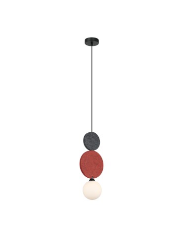 ITALUX Andrea Pendant 1xG9 25W Black, grey, red PND-59779A-1M-MLTI