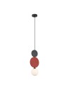 ITALUX Andrea Pendant 1xG9 25W Black, grey, red PND-59779A-1M-MLTI