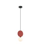 Single pendant lamps - ITALUX Andrea Pendant 1xG9 25W Black, red PND-59779-1M-RED - product 1
