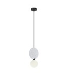 Single pendant lamps - ITALUX Andrea Pendant 1xG9 25W Black. Gray PND-59779-1M-LGR - product 3