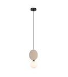 Single pendant lamps - ITALUX Andrea Pendant 1xG9 25W Black, Beige PND-59779-1M-BG - product 1