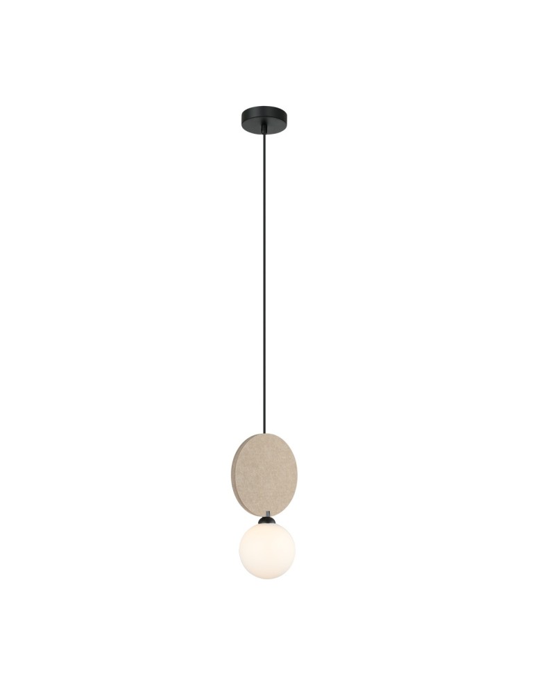 Single pendant lamps - ITALUX Andrea Pendant 1xG9 25W Black, Beige PND-59779-1M-BG - product kolory-swiatla.pl 1