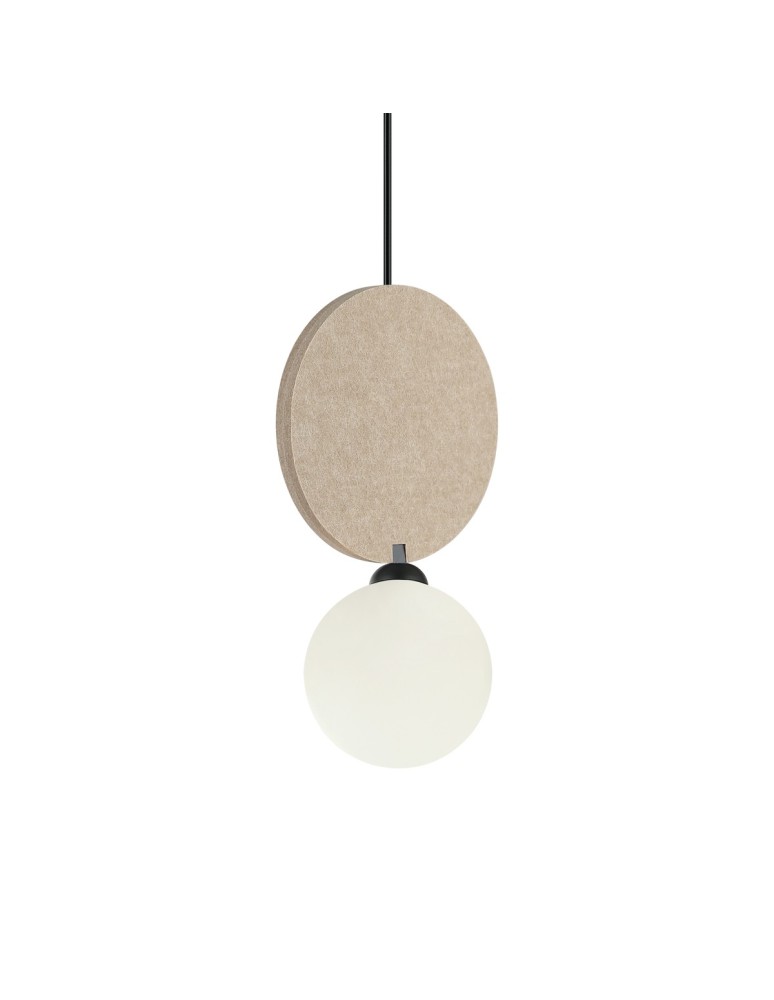 Single pendant lamps - ITALUX Andrea Pendant 1xG9 25W Black, Beige PND-59779-1M-BG - product kolory-swiatla.pl 2