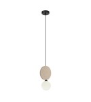 Single pendant lamps - ITALUX Andrea Pendant 1xG9 25W Black, Beige PND-59779-1M-BG - product 3