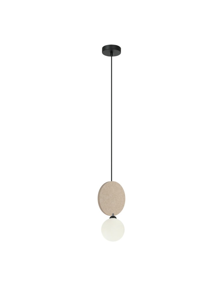 Single pendant lamps - ITALUX Andrea Pendant 1xG9 25W Black, Beige PND-59779-1M-BG - product kolory-swiatla.pl 3