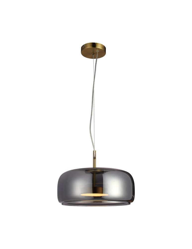 Single pendant lamps - ITALUX Caste Pendant 1xLED 10W 3000K Gold PND-17760B-BRSS-SG - product kolory-swiatla.pl 1