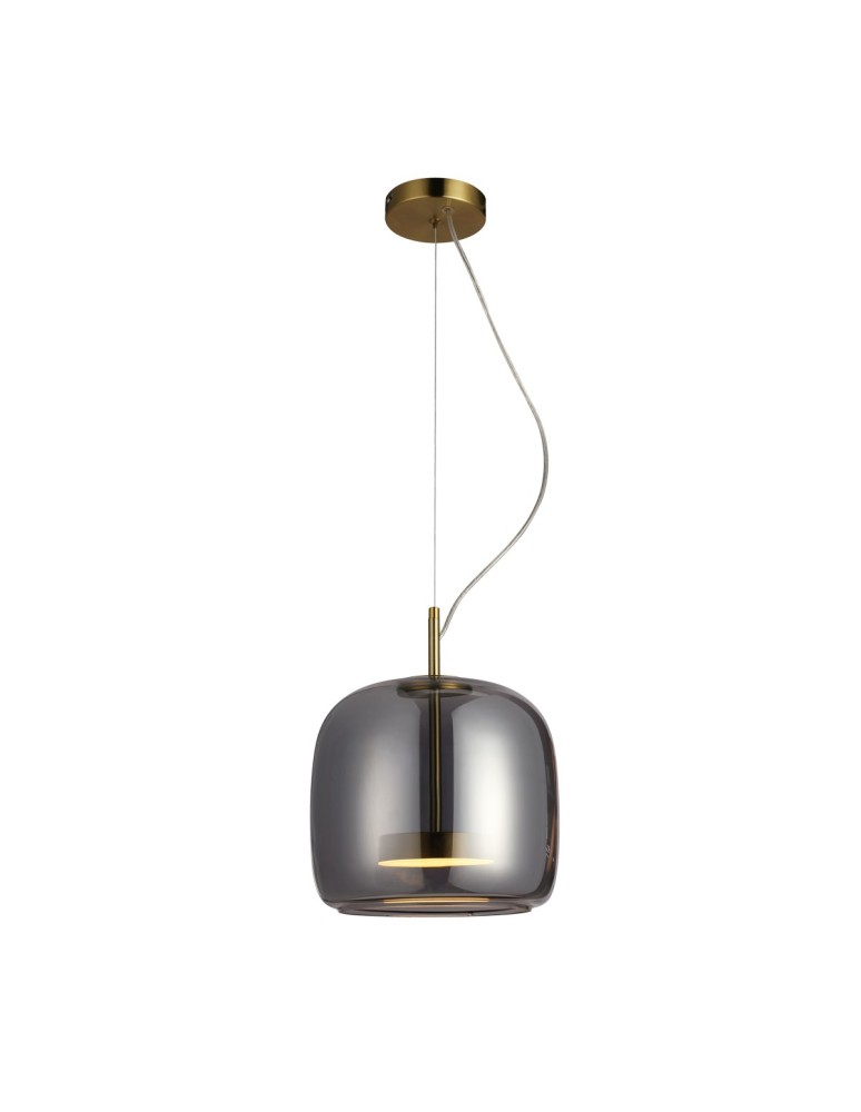 Single pendant lamps - ITALUX Caste Pendant 1xLED 10W 3000K Gold PND-17760A-BRSS-SG - product kolory-swiatla.pl 1