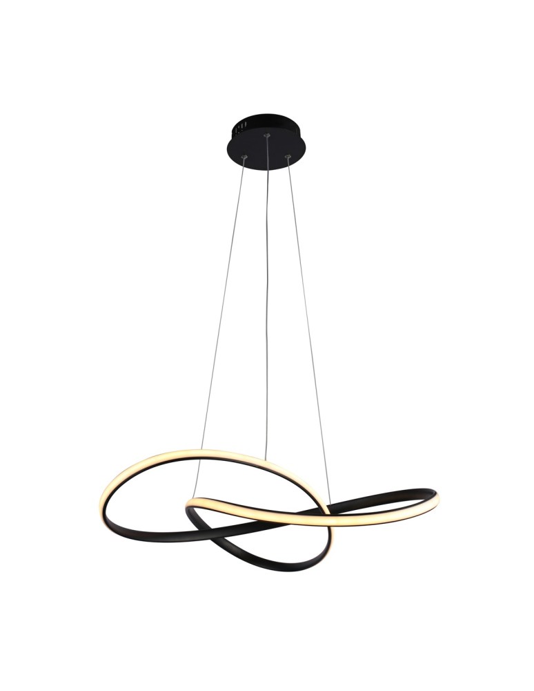LED pendant lamps - ITALUX Consa Pendant 1xLED 40W 3000K Black PND-19221-BK - product kolory-swiatla.pl 1