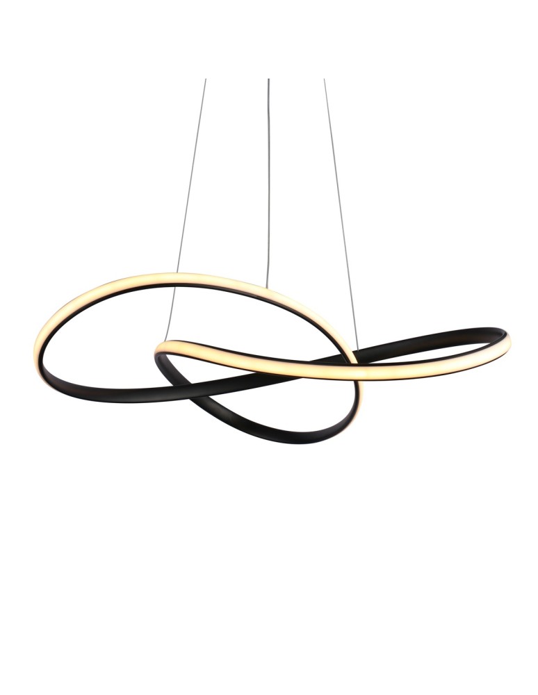 LED pendant lamps - ITALUX Consa Pendant 1xLED 40W 3000K Black PND-19221-BK - product kolory-swiatla.pl 2