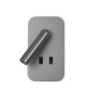 Reading wall lamps - ITALUX Doria Reading Wall Mount 2xLED 8W 3000K Grey WL-83957-1-GR - product 3