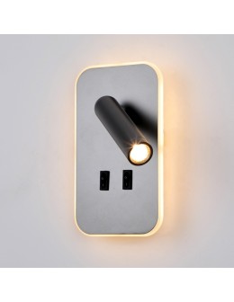 ITALUX Doria Ścienna do Czytania 2xLED 8W 3000K Szary WL-83957-1-GR
