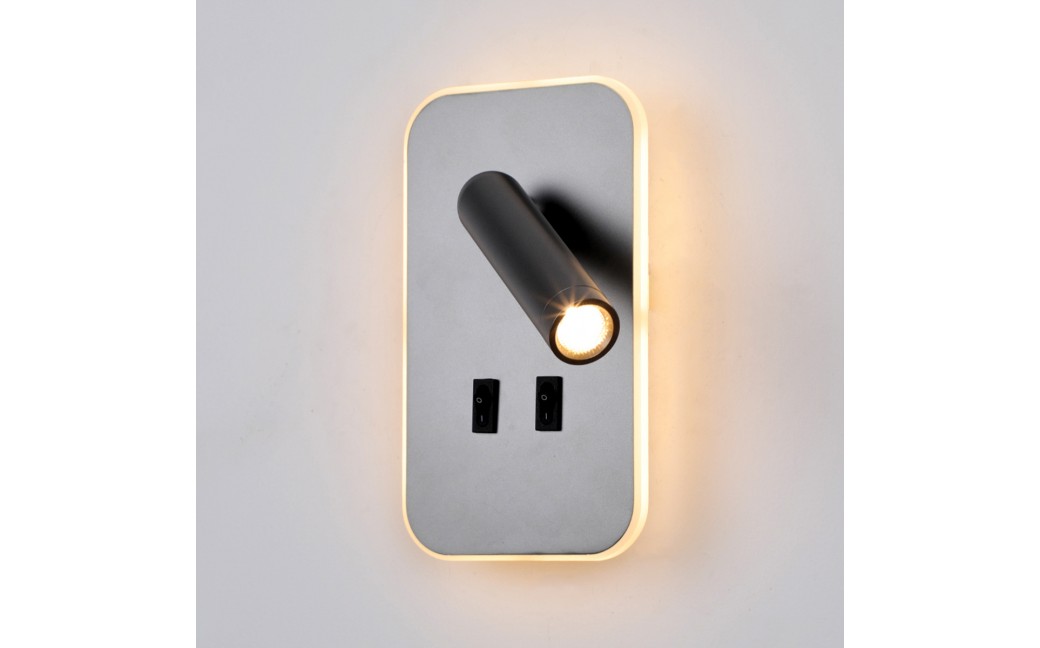 ITALUX Doria Ścienna do Czytania 2xLED 8W 3000K Szary WL-83957-1-GR