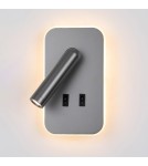 Reading wall lamps - ITALUX Doria Reading Wall Mount 2xLED 8W 3000K Grey WL-83957-1-GR - product 2