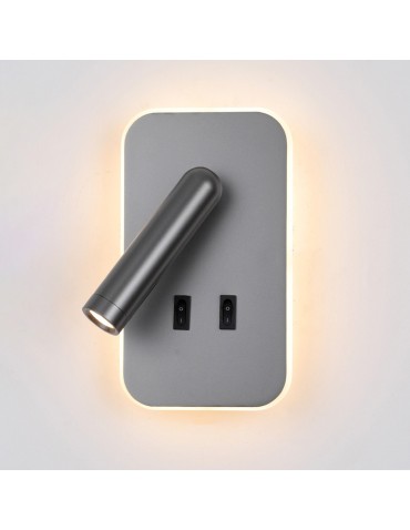 ITALUX Doria Reading Wall Mount 2xLED 8W 3000K Grey WL-83957-1-GR - product 2