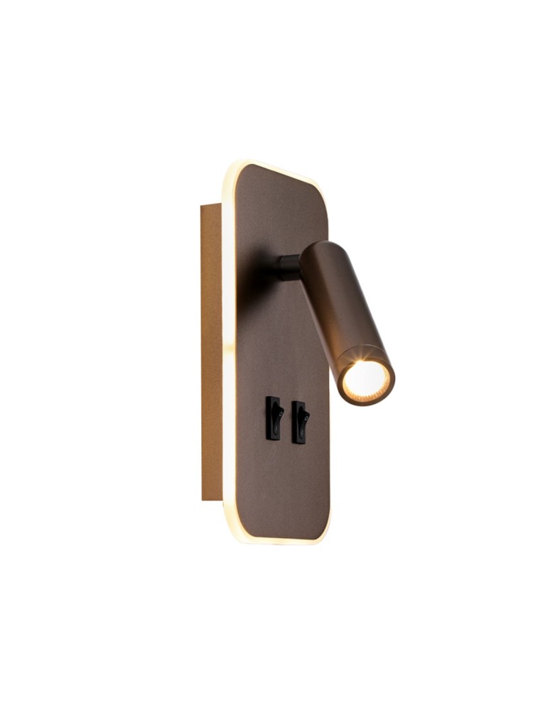 Reading wall lamps - ITALUX Doria Reading Wall Mount 2xLED 8W 3000K Coffee WL-83957-1-CF - product kolory-swiatla.pl 4