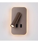 Reading wall lamps - ITALUX Doria Reading Wall Mount 2xLED 8W 3000K Coffee WL-83957-1-CF - product 1