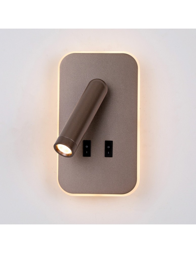 Reading wall lamps - ITALUX Doria Reading Wall Mount 2xLED 8W 3000K Coffee WL-83957-1-CF - product kolory-swiatla.pl 1