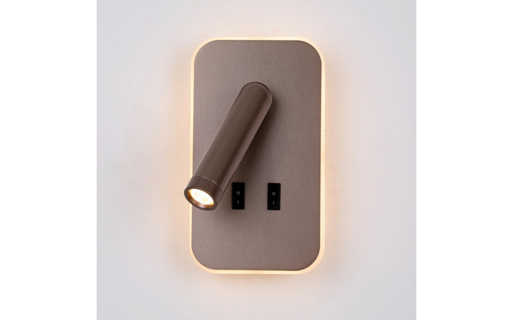 ITALUX Doria Ścienna do Czytania 2xLED 8W 3000K Kawowy WL-83957-1-CF