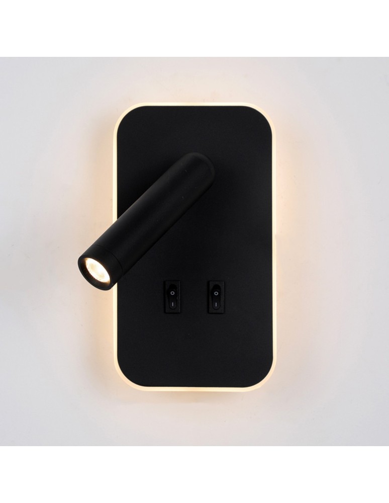 Reading wall lamps - ITALUX Doria Reading Wall Mount 2xLED 8W 3000K Black WL-83957-1-BK - product kolory-swiatla.pl 1