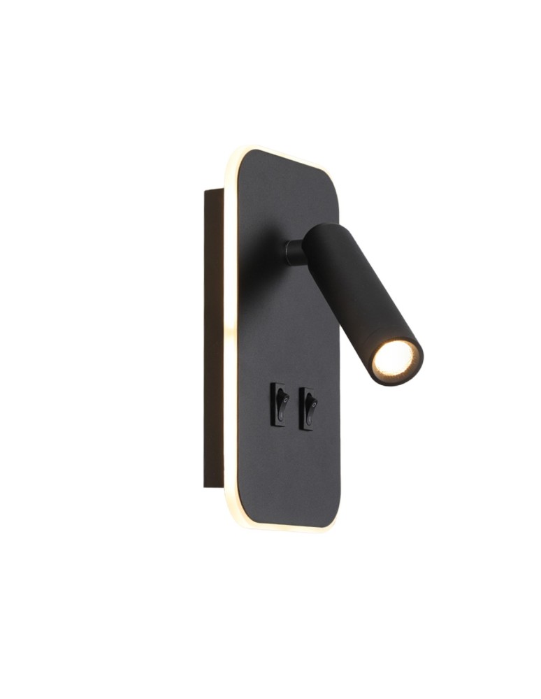 Reading wall lamps - ITALUX Doria Reading Wall Mount 2xLED 8W 3000K Black WL-83957-1-BK - product kolory-swiatla.pl 2