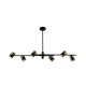ITALUX Elice Wisząca 6xGU10 35W Czarny, mosiężny PND-58892-6-BK-BRO
